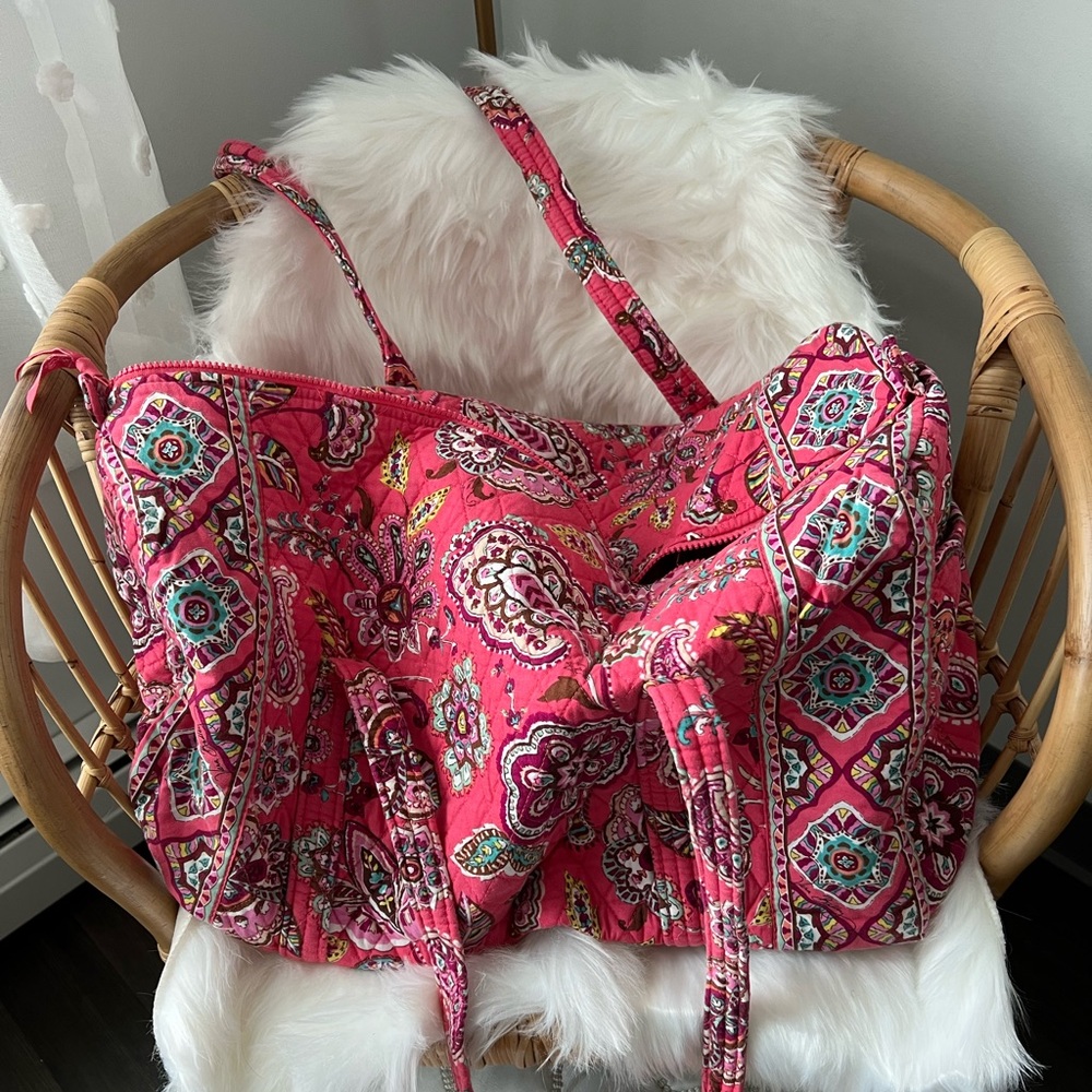 Vera bradley large travel duffel bag